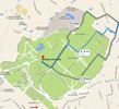 Карта как дойти пешком до Музея Билотти на Вилле Боргезе